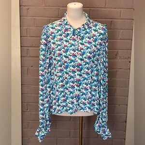 Zara Full sleeve floral blouse XL